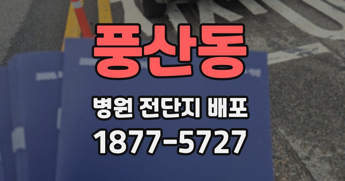 풍산동 병원 전단지 배포