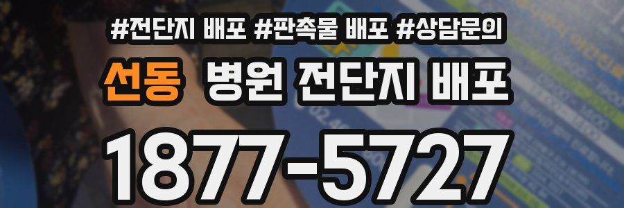선동 병원 전단지 배포