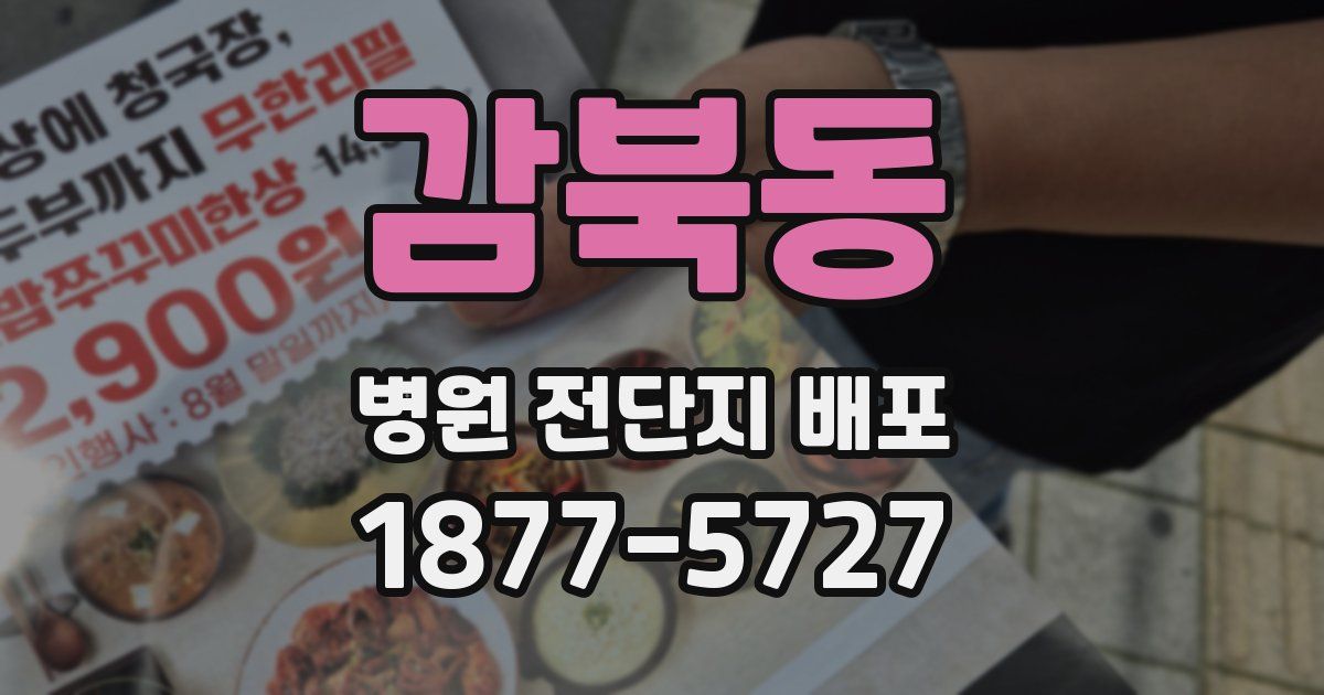 감북동 병원 전단지 배포