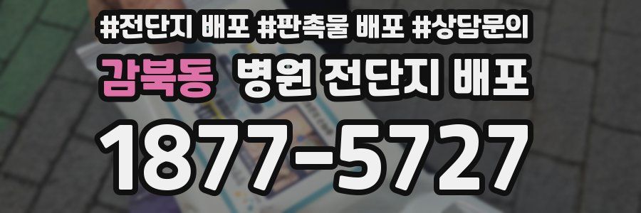 감북동 병원 전단지 배포