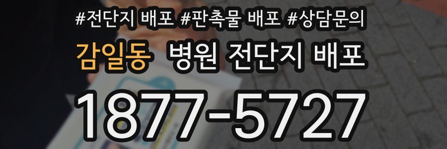 감일동 병원 전단지 배포