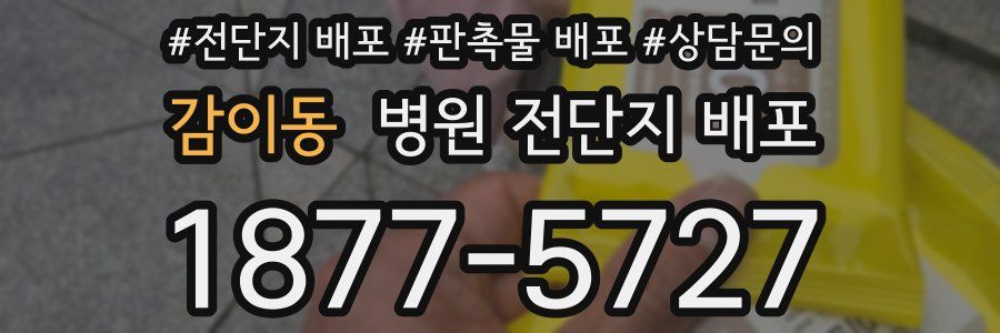 감이동 병원 전단지 배포