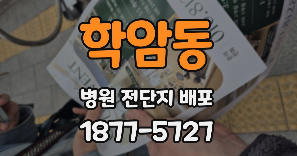 학암동 병원 전단지 배포