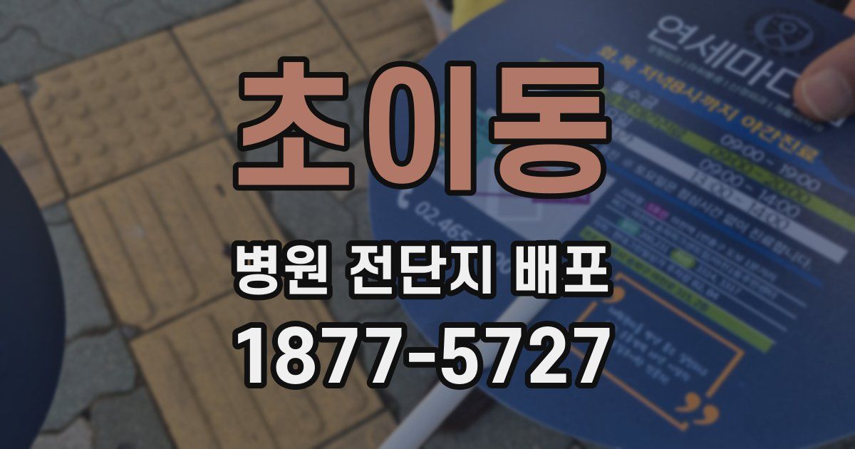 초이동 병원 전단지 배포