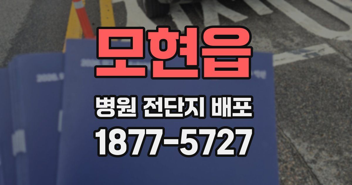 모현읍 병원 전단지 배포