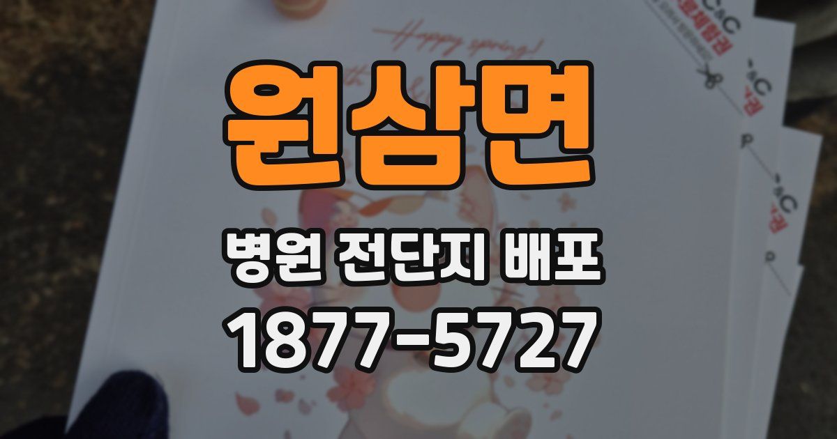 원삼면 병원 전단지 배포