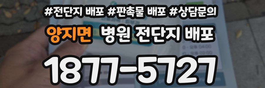 양지면 병원 전단지 배포