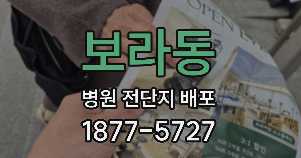 보라동 병원 전단지 배포