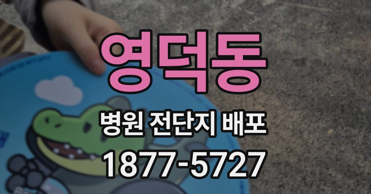 영덕동 병원 전단지 배포