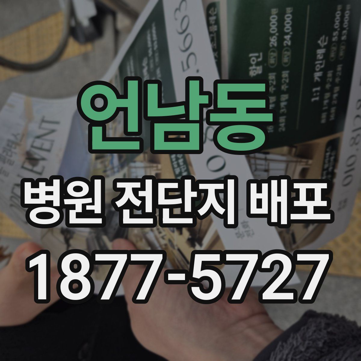 언남동 병원 전단지 배포