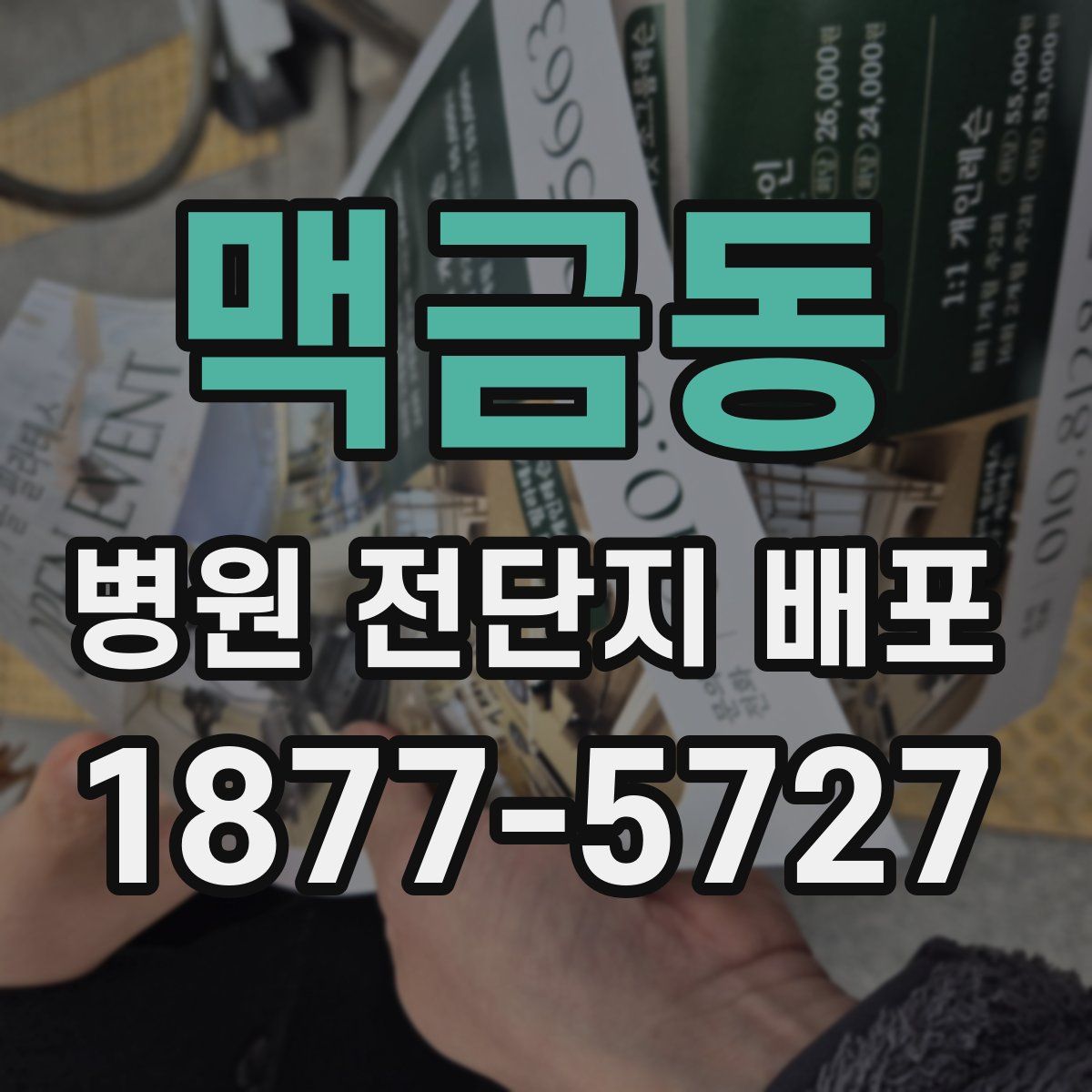 맥금동 병원 전단지 배포