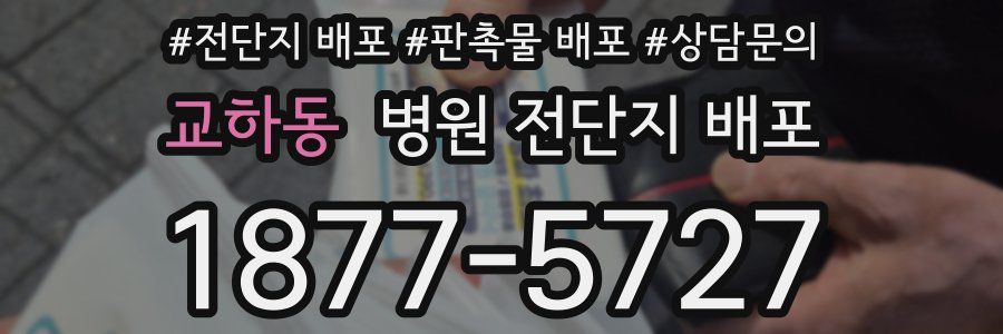교하동 병원 전단지 배포