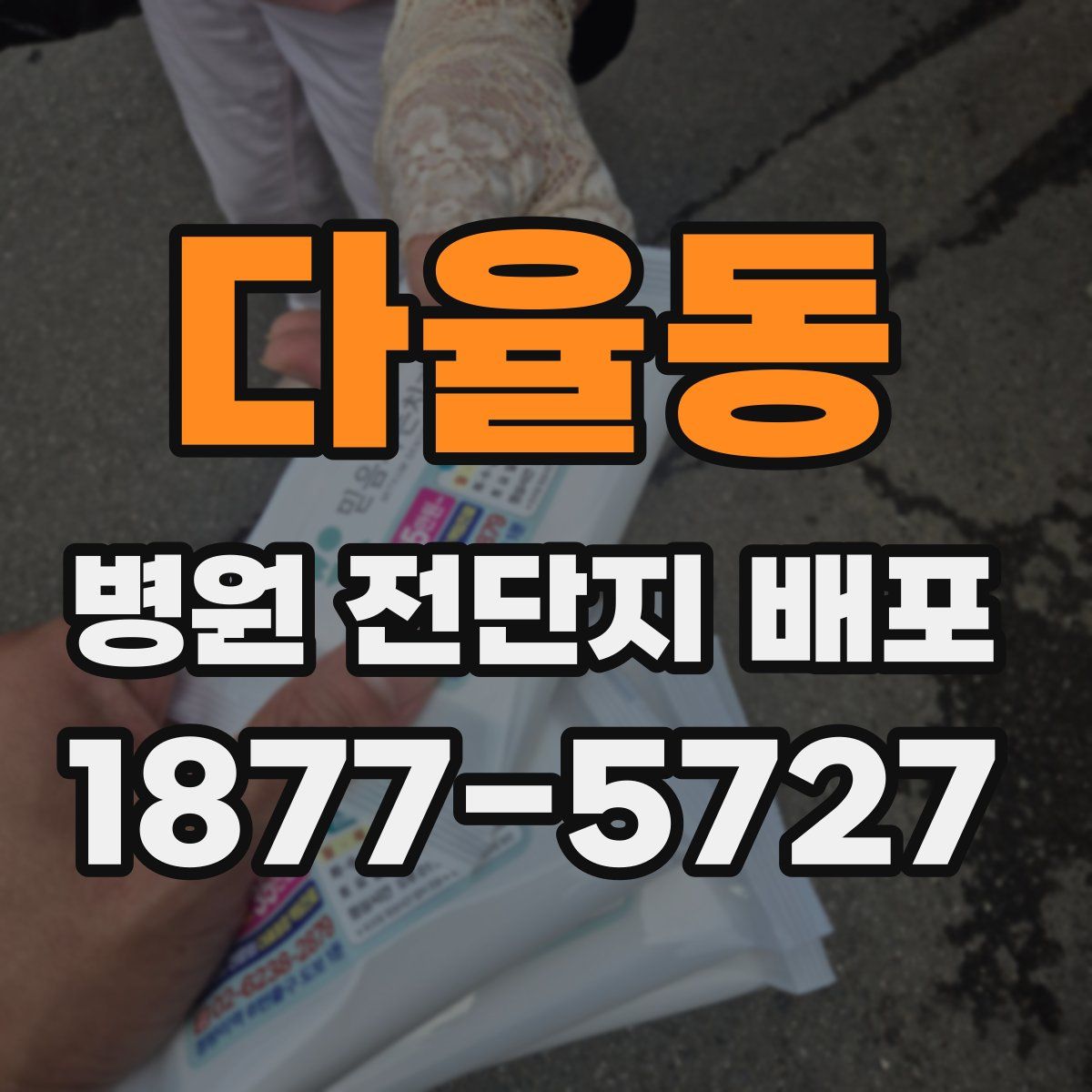 다율동 병원 전단지 배포
