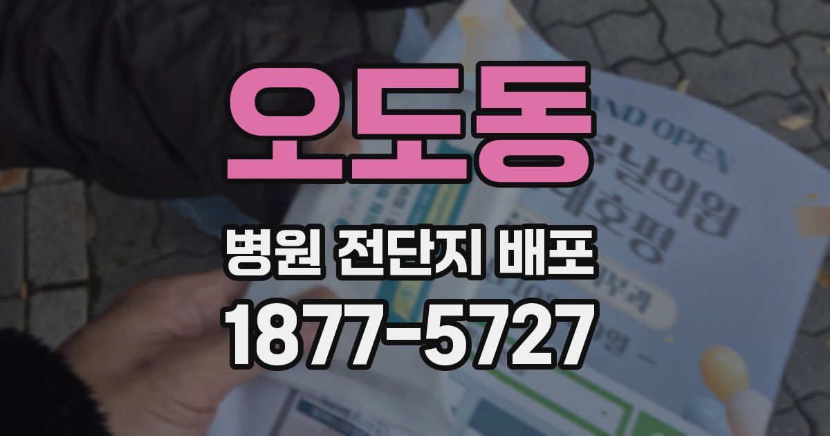 오도동 병원 전단지 배포