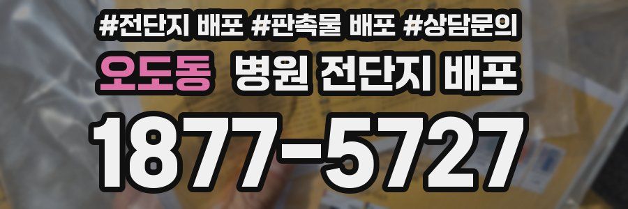오도동 병원 전단지 배포