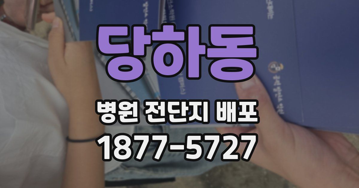 당하동 병원 전단지 배포