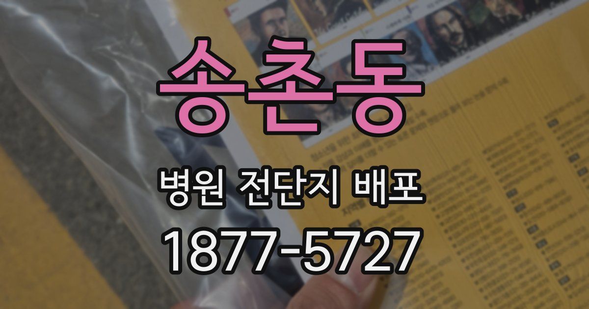 송촌동 병원 전단지 배포