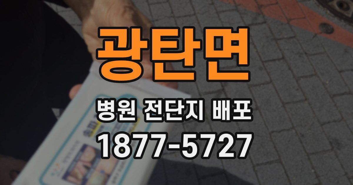 광탄면 병원 전단지 배포