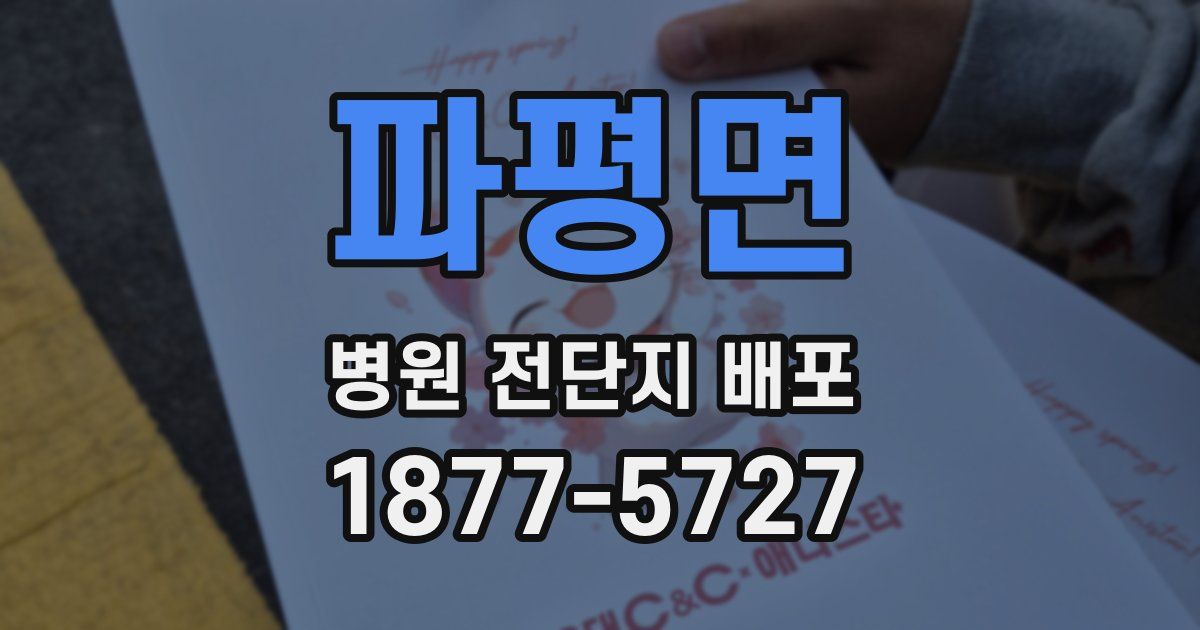 파평면 병원 전단지 배포