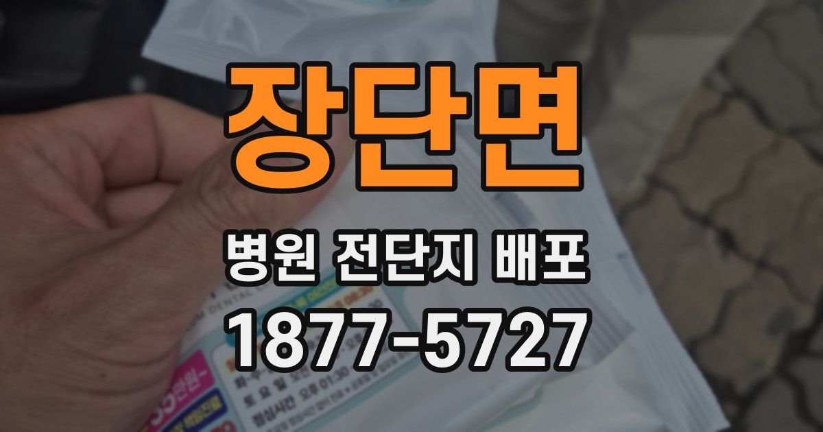 장단면 병원 전단지 배포