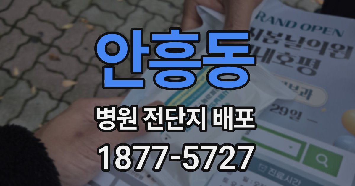 안흥동 병원 전단지 배포