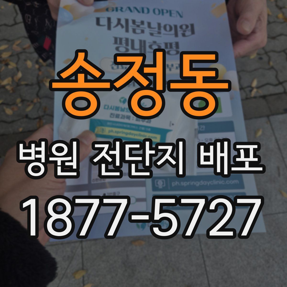 송정동 병원 전단지 배포