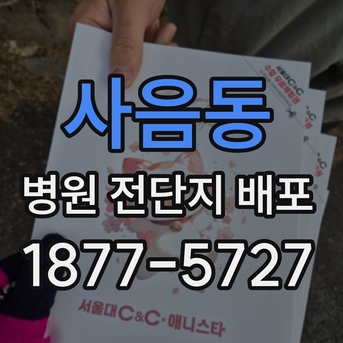 사음동 병원 전단지 배포