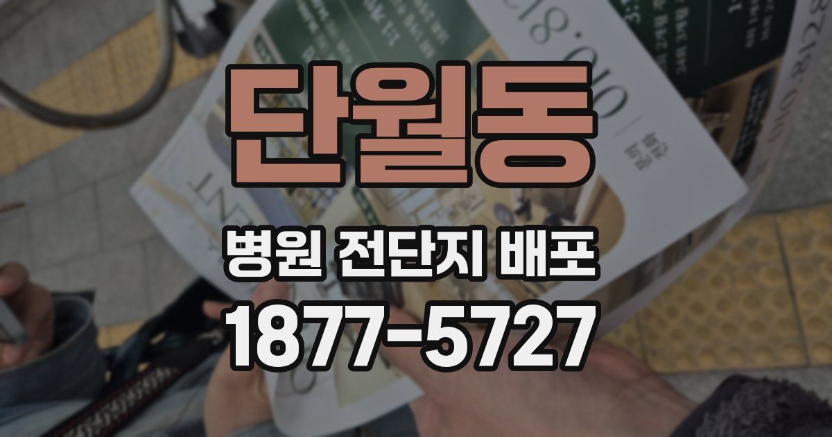 단월동 병원 전단지 배포