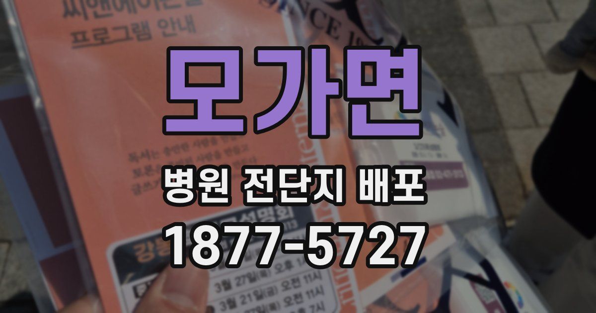 모가면 병원 전단지 배포