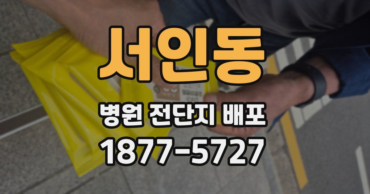 서인동 병원 전단지 배포