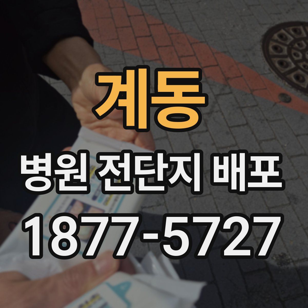 계동 병원 전단지 배포