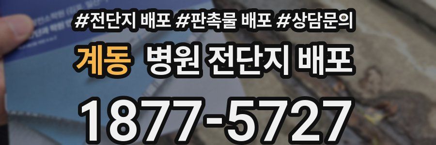 계동 병원 전단지 배포