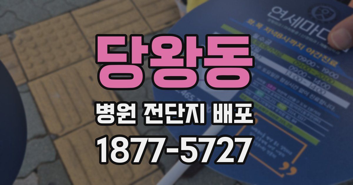 당왕동 병원 전단지 배포