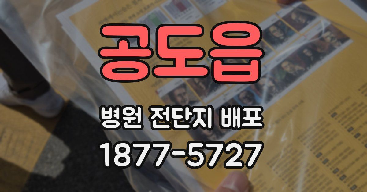 공도읍 병원 전단지 배포