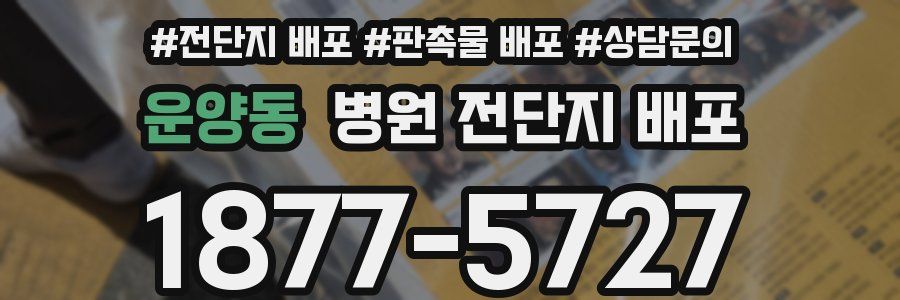 운양동 병원 전단지 배포