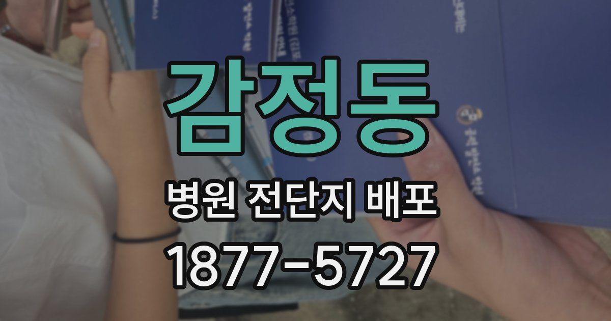 감정동 병원 전단지 배포