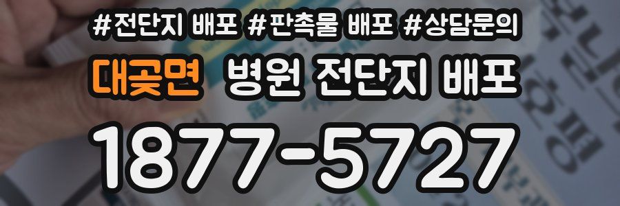 대곶면 병원 전단지 배포