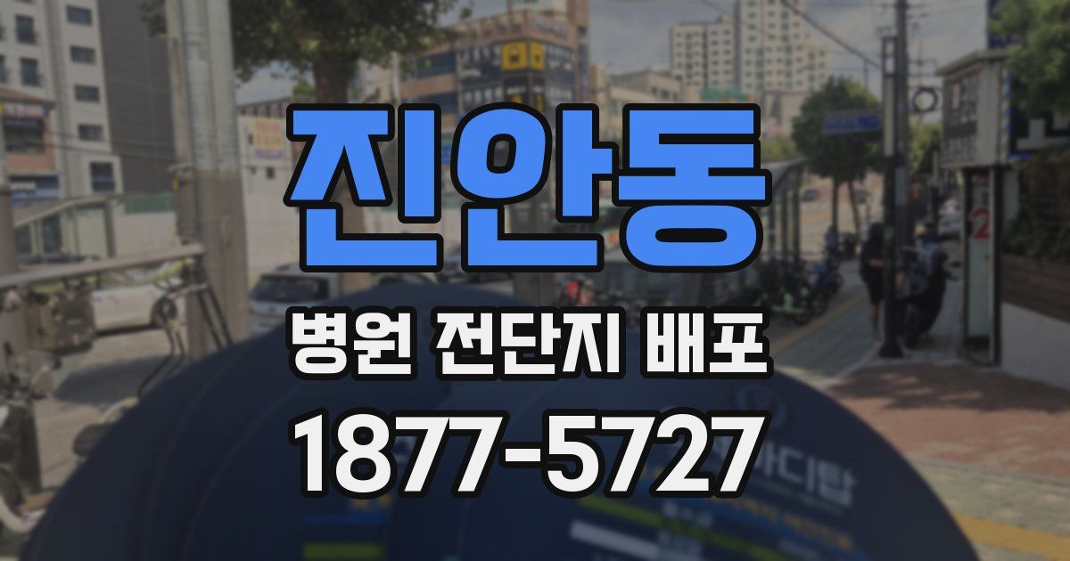 진안동 병원 전단지 배포