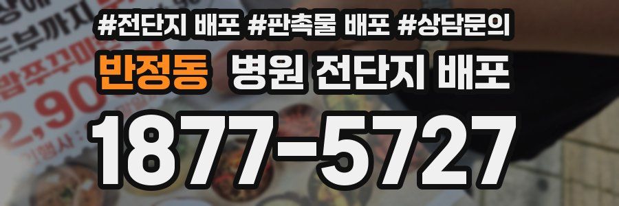 반정동 병원 전단지 배포