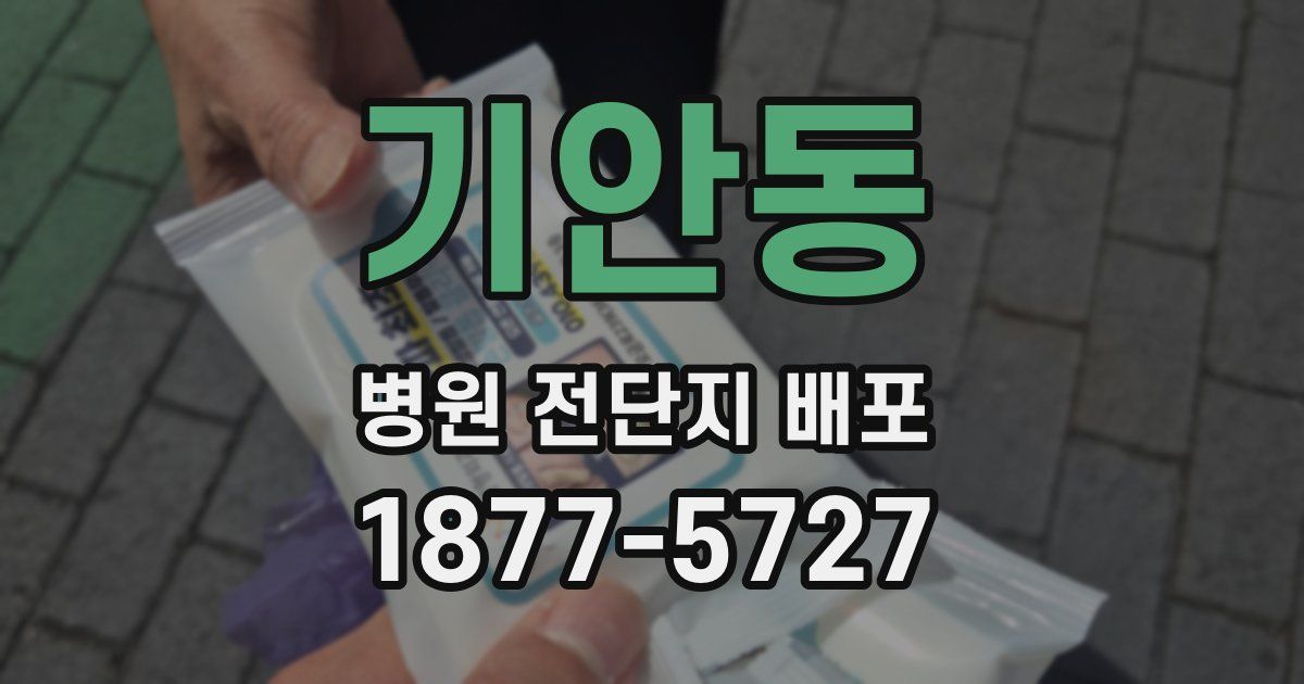 기안동 병원 전단지 배포