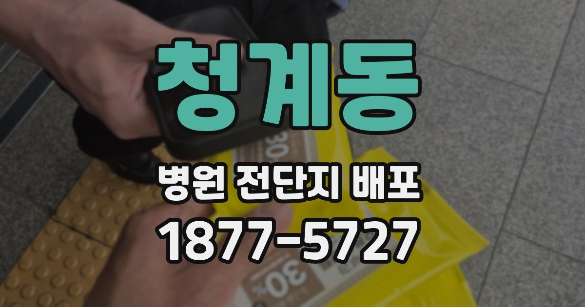 청계동 병원 전단지 배포