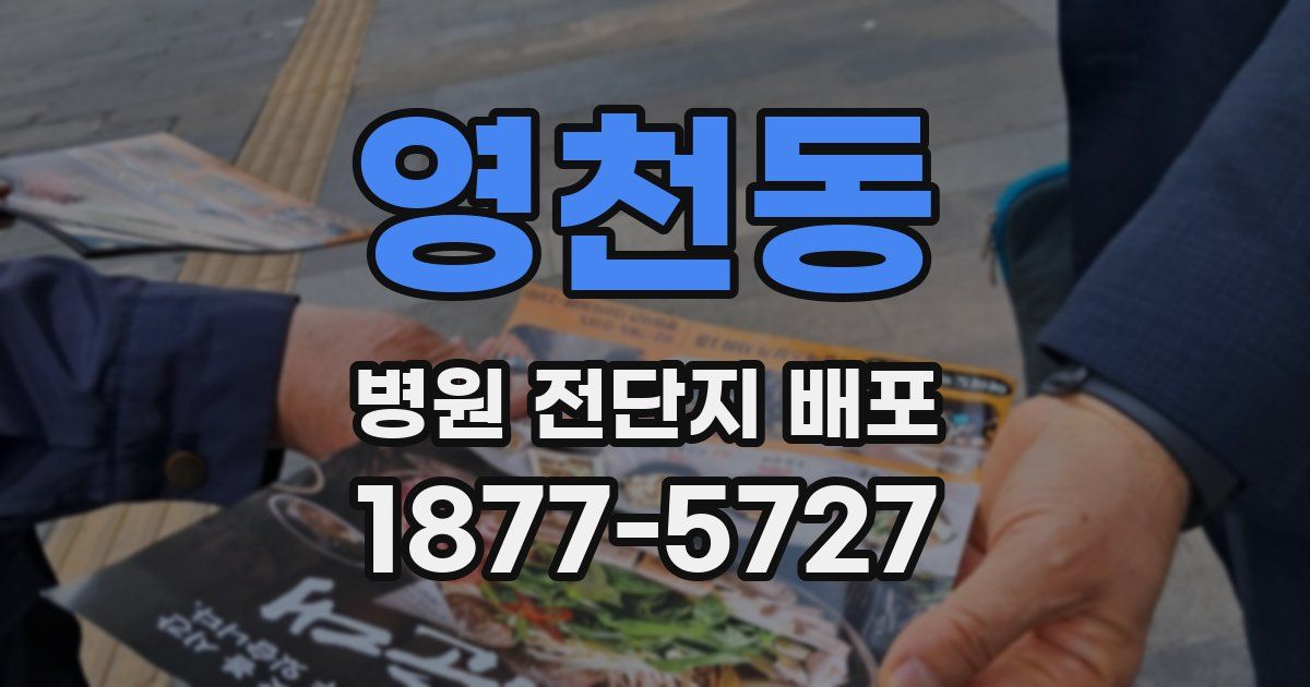 영천동 병원 전단지 배포