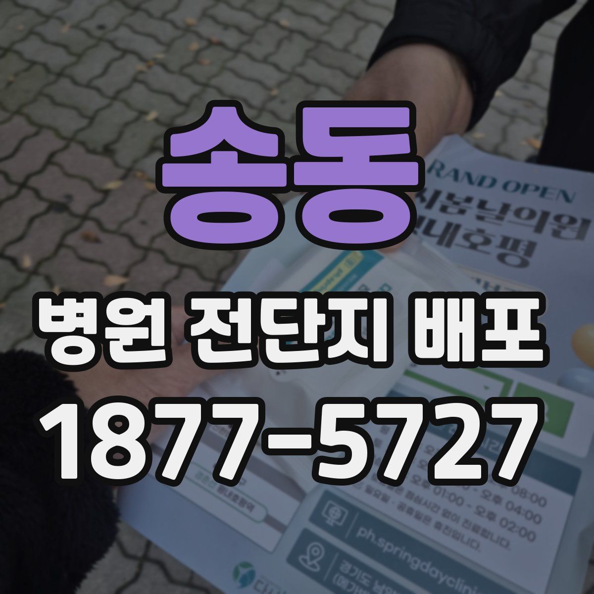 송동 병원 전단지 배포