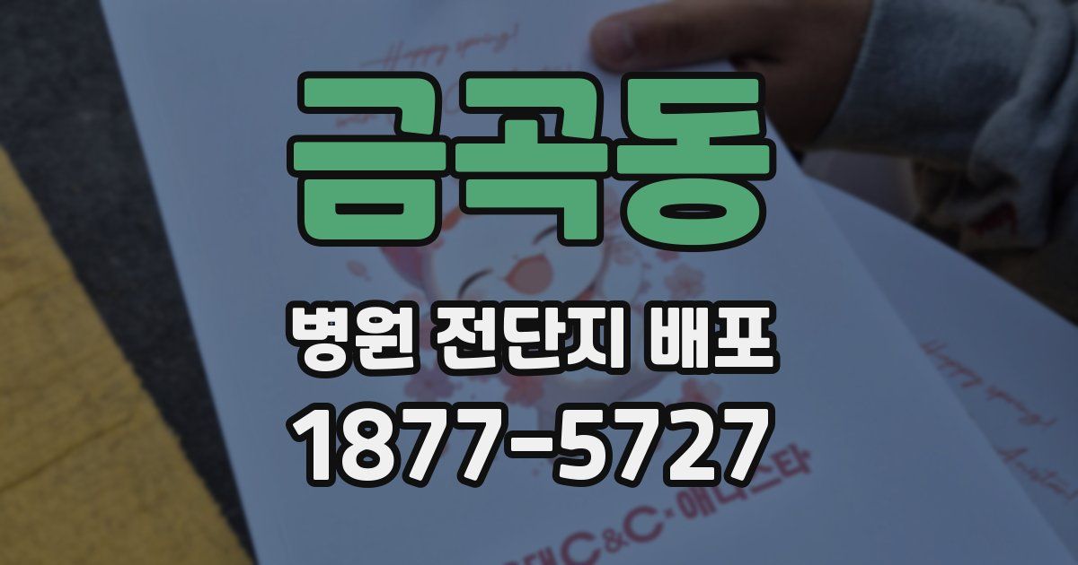 금곡동 병원 전단지 배포