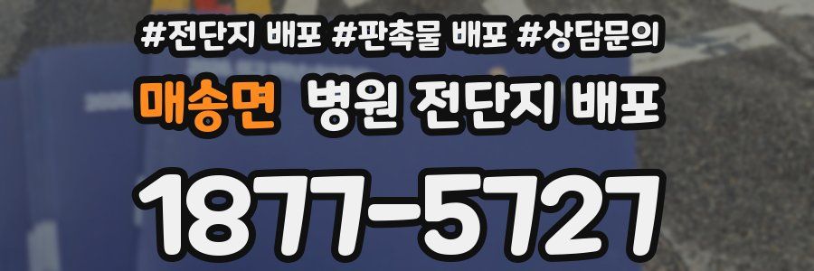매송면 병원 전단지 배포