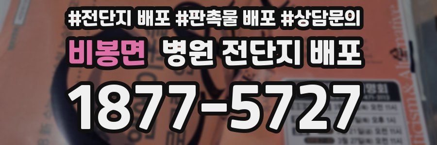 비봉면 병원 전단지 배포