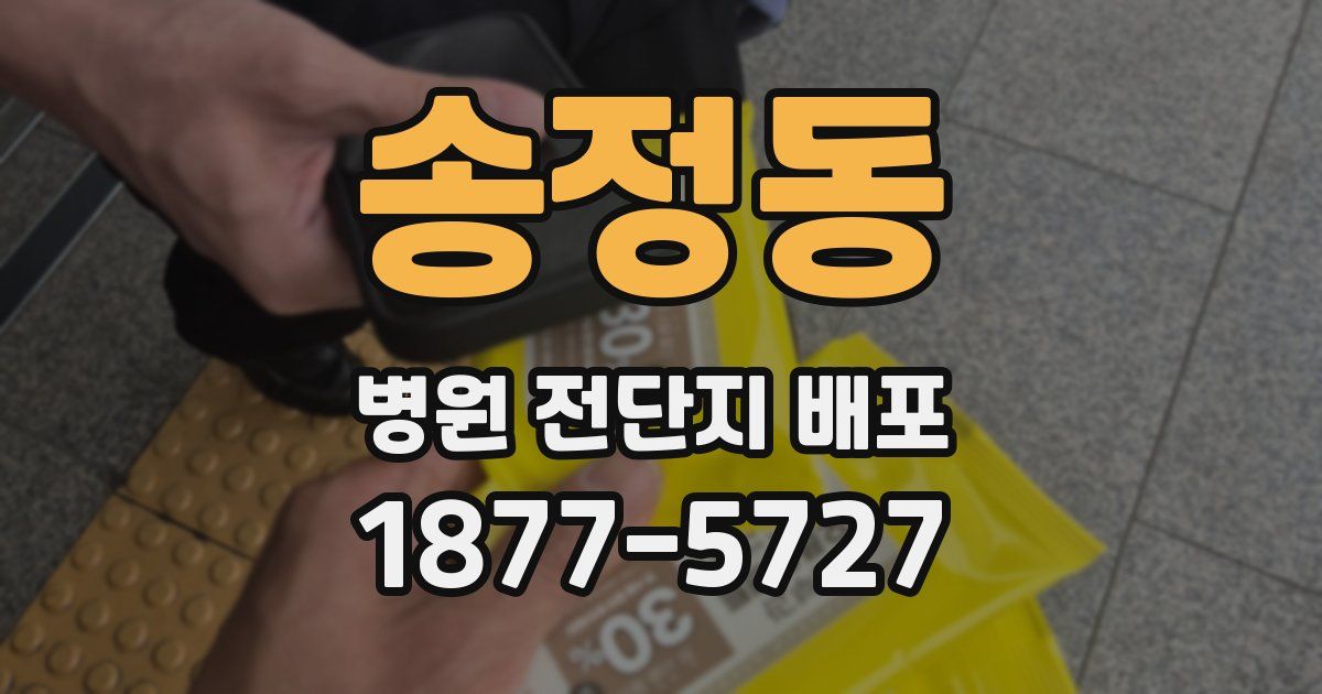 송정동 병원 전단지 배포