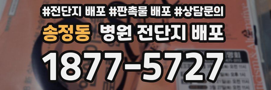 송정동 병원 전단지 배포
