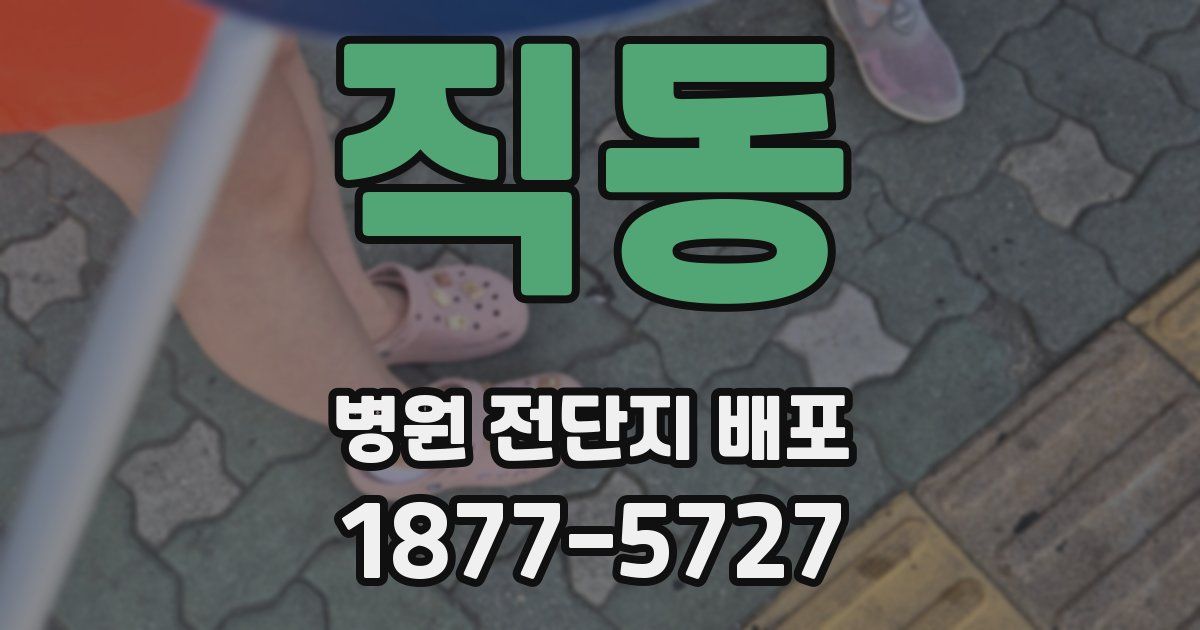 직동 병원 전단지 배포