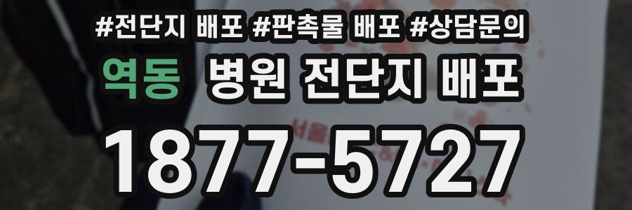 역동 병원 전단지 배포